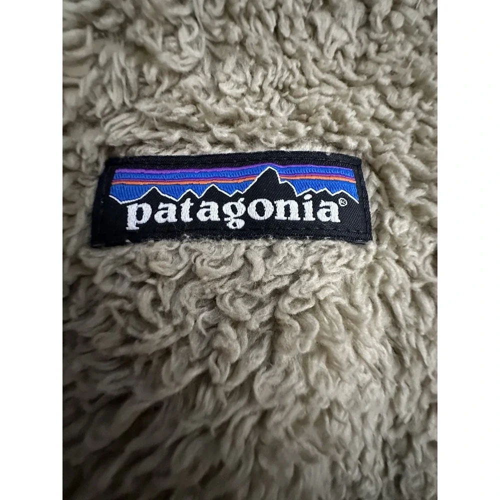 Patagonia Los Gatos Deep Pile Fleece Vest Large Sherpa El Kap Khaki #Y4-3 - Picture 3 of 9